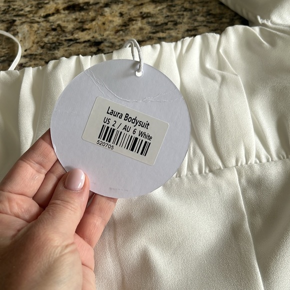 Princess Polly Laura Body Suit- White Size Small NWT - Picture 2 of 4